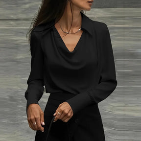Blusa de Manga Comprida – Casual e Office para Outono