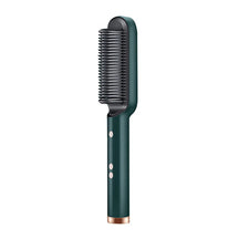 2-in-1 Electric Straightening Brush – Fast Heating Straightener and Curler