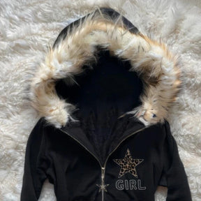 Casaco Feminino de Inverno – Urban Chic, Capuz com Pêlo