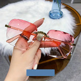 Square Rimless Sunglasses – Luxury Design with UV400 Lenses