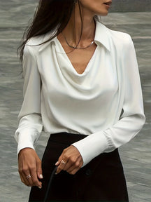 Blusa de Manga Comprida – Casual e Office para Outono