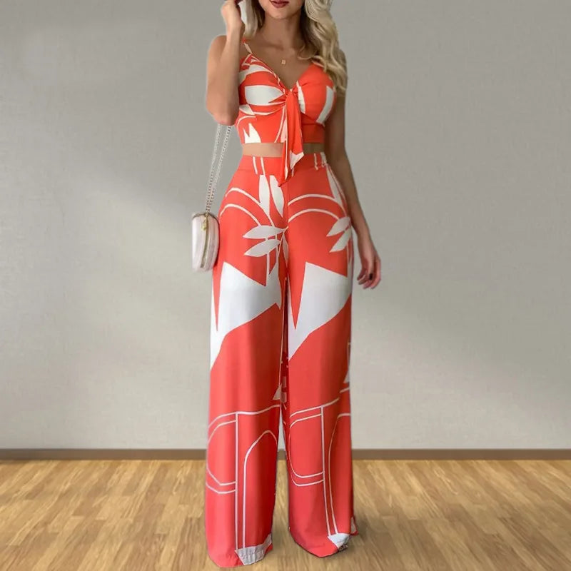 Women's Spring/Summer 2025 Outfit – Tank Top and Elegant Trousers