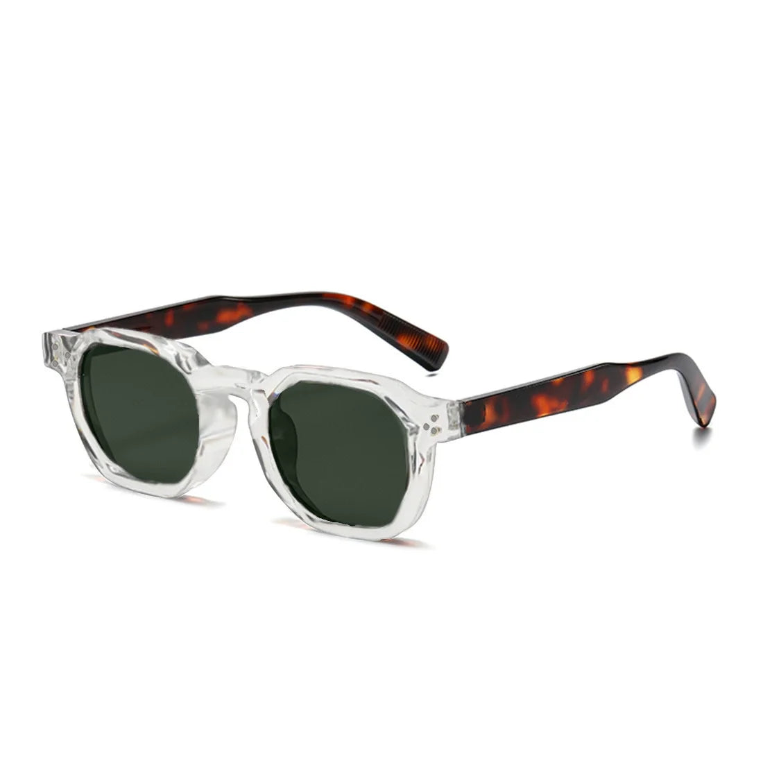 Vintage Oval Studded Sunglasses – Unisex Style with Blue Light Protection