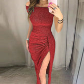 Long Summer Party Dress – Elegant Model with Shine