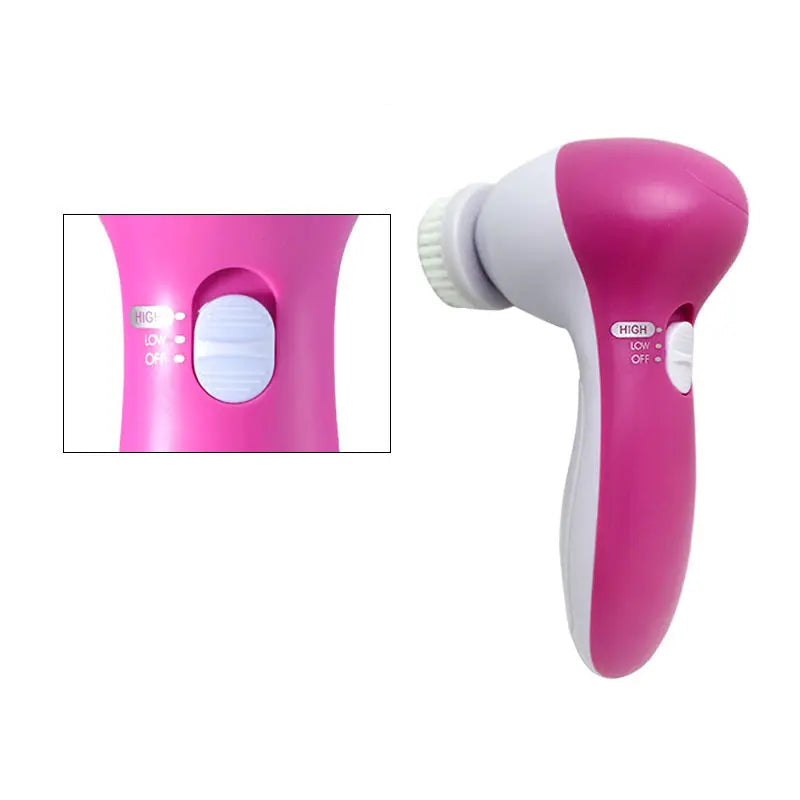 5-in-1 Luxury Facial Cleansing Brush – Spa Massager, Blackhead Removal and Deep Skin Care