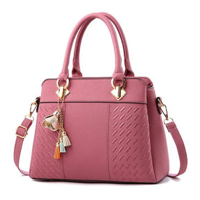 Mala Tiracolo Feminina de Luxo Gusure – Grande Capacidade com Pendente de Tassel e Bordado Elegante