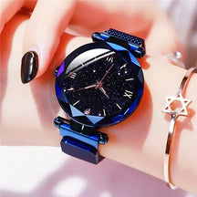 Women's Starry Sky Watch – Glittery Dial, Mesh Strap and Magnetic Clasp