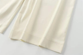 Women's Sleeveless Top and Pants Set – V-Neck, Elegant Belt, and Straight Cut 