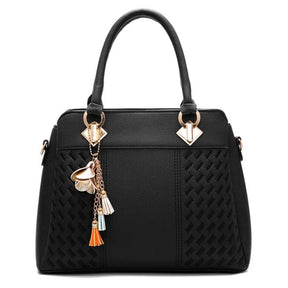 Mala Tiracolo Feminina de Luxo Gusure – Grande Capacidade com Pendente de Tassel e Bordado Elegante