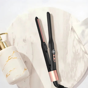 Mini Ceramic Hair Straightener with Tourmaline – Ideal for Short Hair, Beards and Pixie Cuts – 3/10 Inch Blade