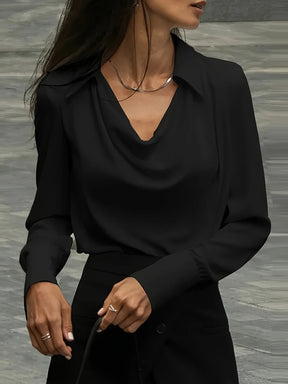 Blusa de Manga Comprida – Casual e Office para Outono