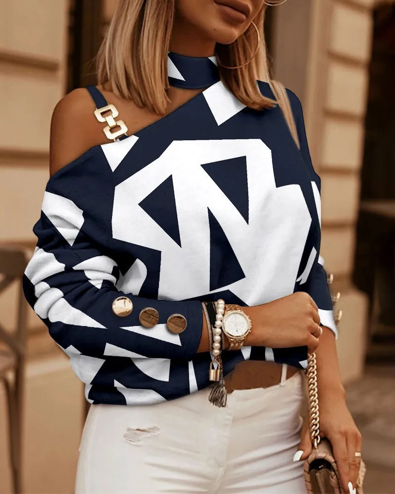 Blusa Ombros Descobertos – Sexy, Solta e Estilo Casual