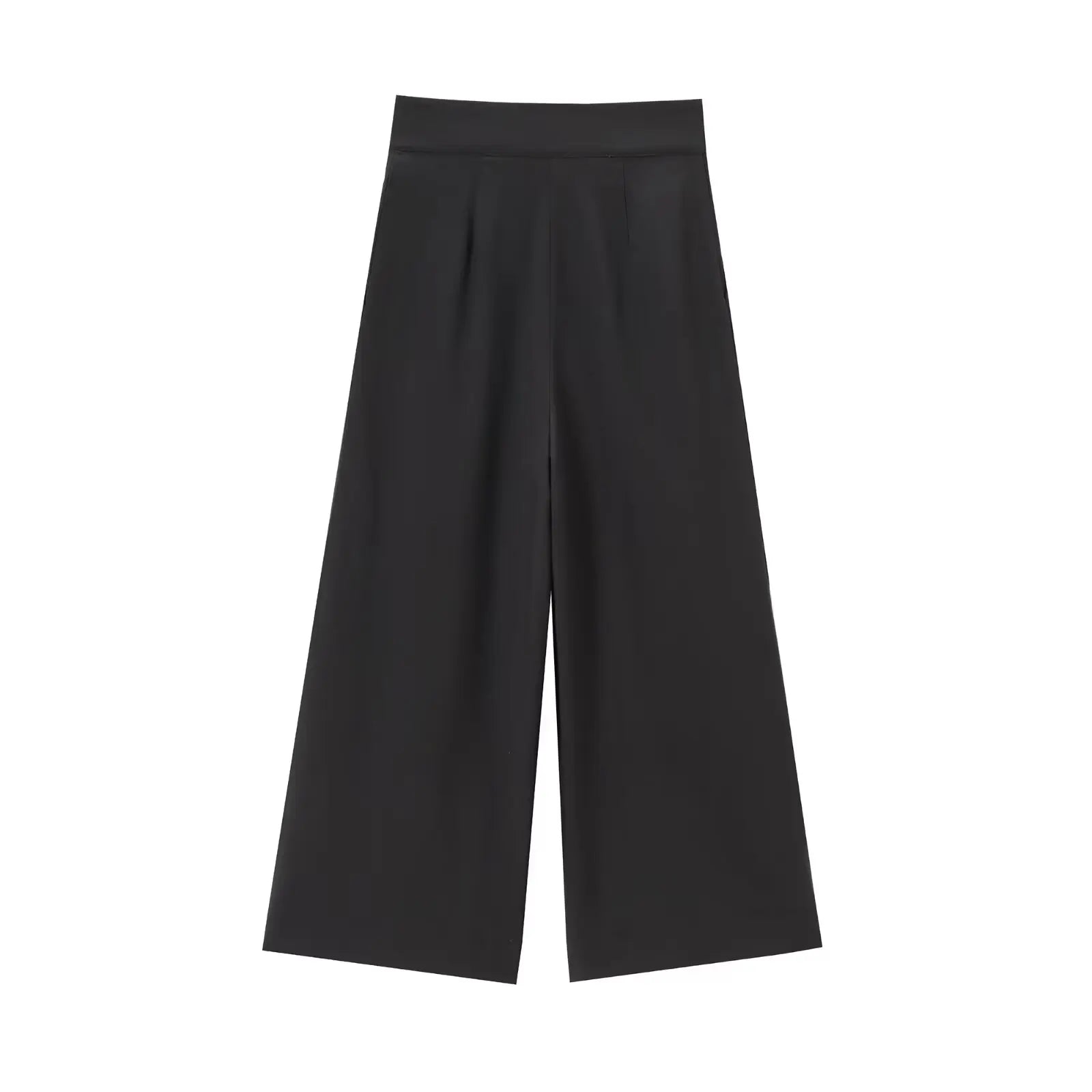 Women's Sleeveless Top and Pants Set – V-Neck, Elegant Belt, and Straight Cut 
