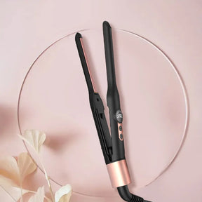 Mini Ceramic Hair Straightener with Tourmaline – Ideal for Short Hair, Beards and Pixie Cuts – 3/10 Inch Blade