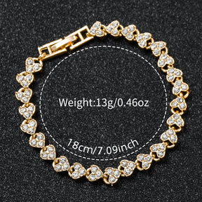 Relógio Feminino Dourado em Aço Inoxidável com Bracelete de Diamantes