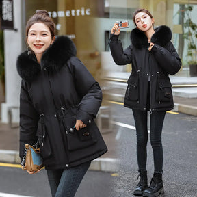 Casaco Parka Feminina de Inverno – Capuz com Pêlo e Corte Elegante