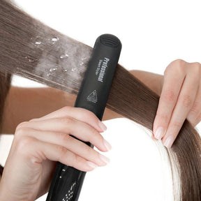 Professional Steam Hair Straightener with Ceramic Coating – Argan Oil Treatment – ​​Fast Heat Up to 450℉