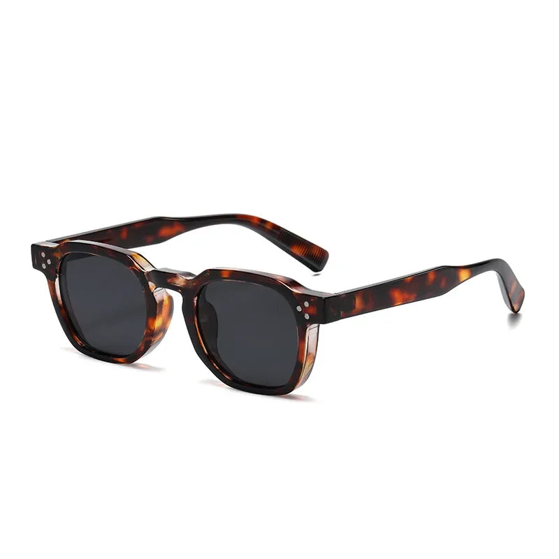 Vintage Oval Studded Sunglasses – Unisex Style with Blue Light Protection